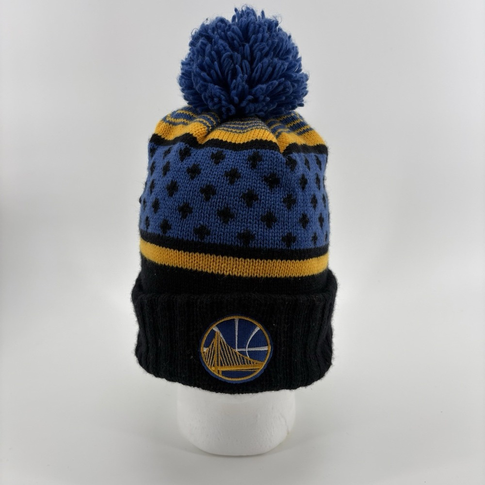 Golden State Warriors pom beanie by Mitchell & Ness